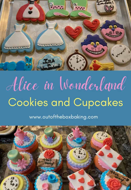 If you love all things Alice in Wonderland, do I have a treat for you! This quick post is going to give you information you'll need to create delicious and colorful cookies and cupcakes, perfect for a Wonderland party!