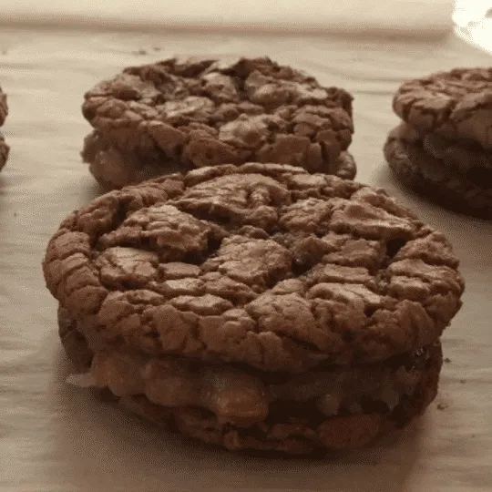 German Chocolate Sandwich Cookies Out of the Box Baking