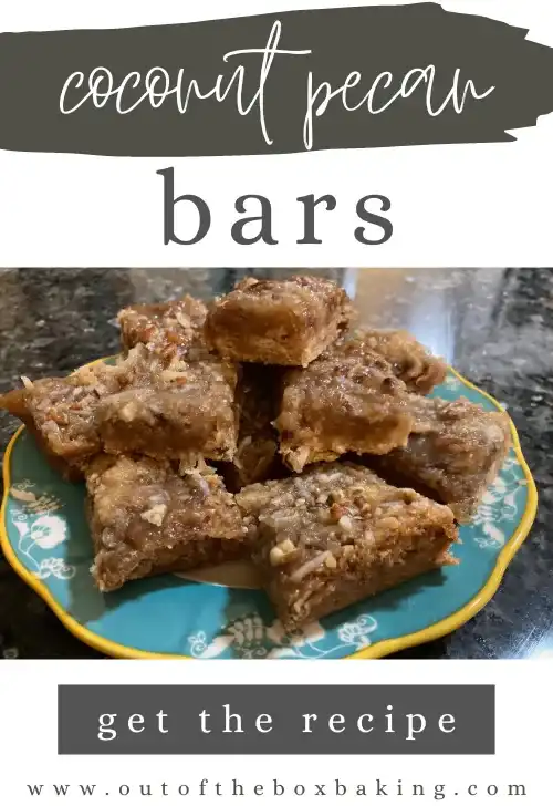 Easy Coconut Pecan Bars from Out of the Box Baking.com