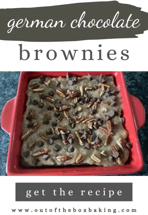 Easy German Chocolate Brownies from Out of the Box Baking.com